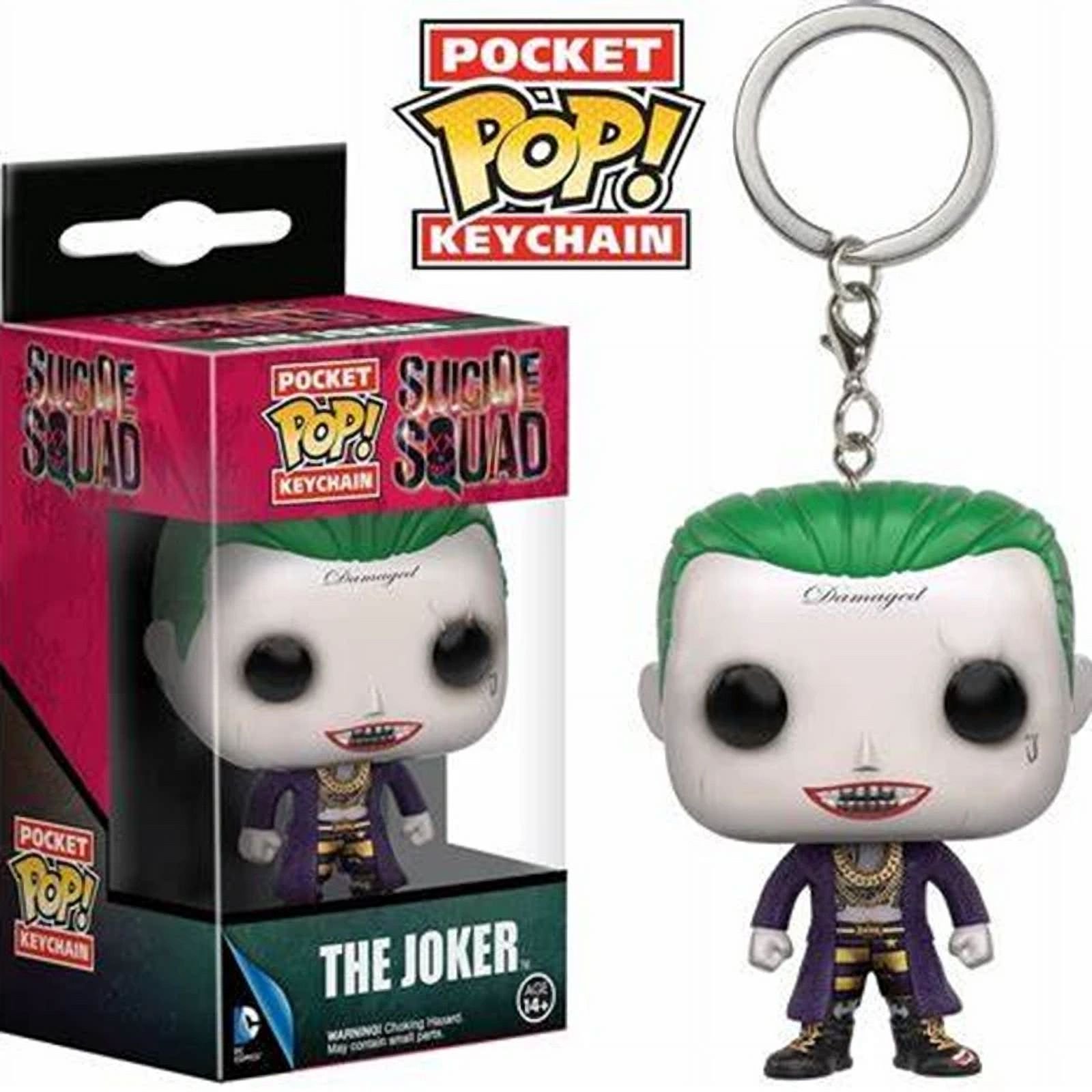 FunkoPop！KEY CHAIN JOKER HARLEYQUINN FUNKO New Suicide Squad The Joker Harley Quinn Pop Keychain