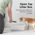 thumbnail image 3 of Caja de arena para gatos IRIS USA, grande, con la parte superior abierta, perla, 23,5 de largo x 16,13 de ancho x 5,56 de alto, 3 of 9