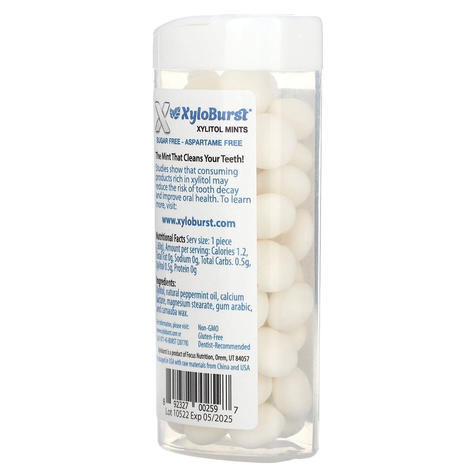XyloBurst Flip Top Mints, Peppermint, 60 Ct - Walmart.com