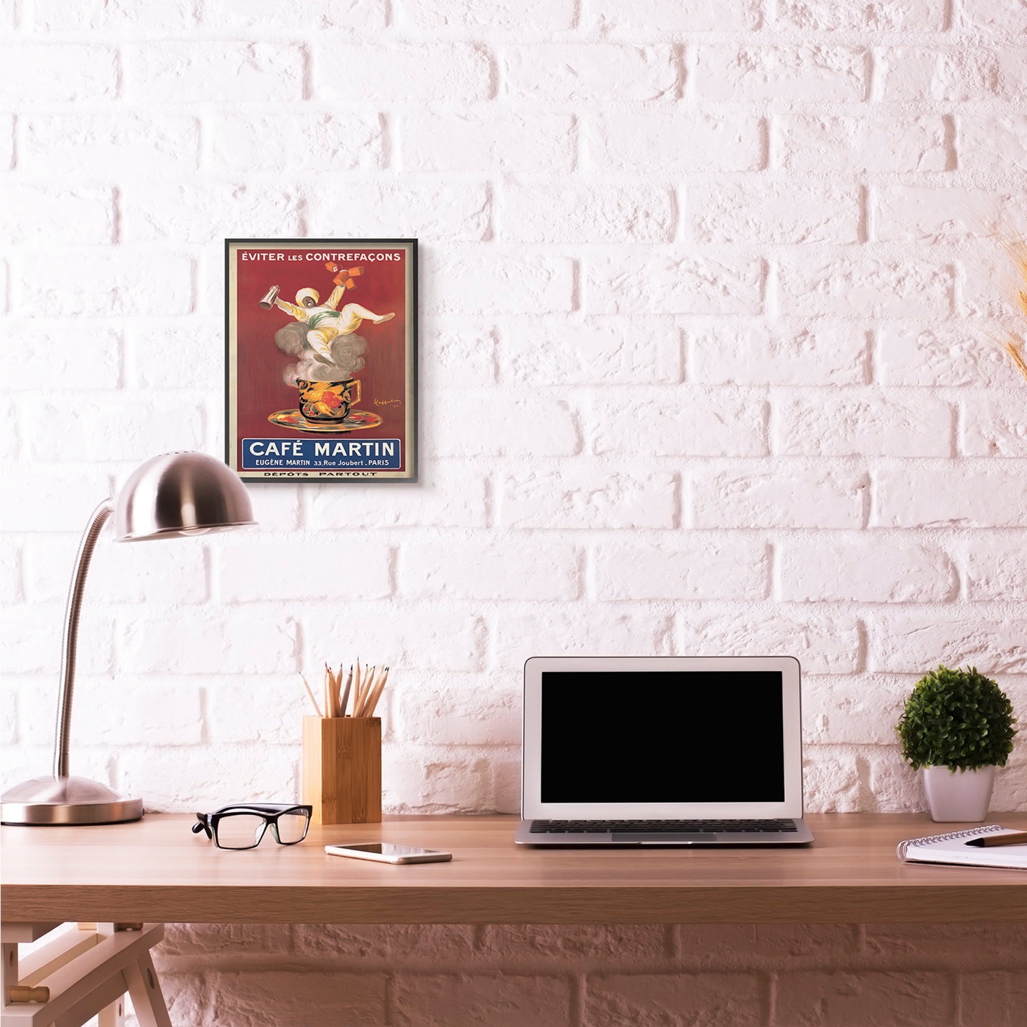 Stupell Industries Café Martin Vintage Poster Design Framed Wall Art by Marcello Dudovich