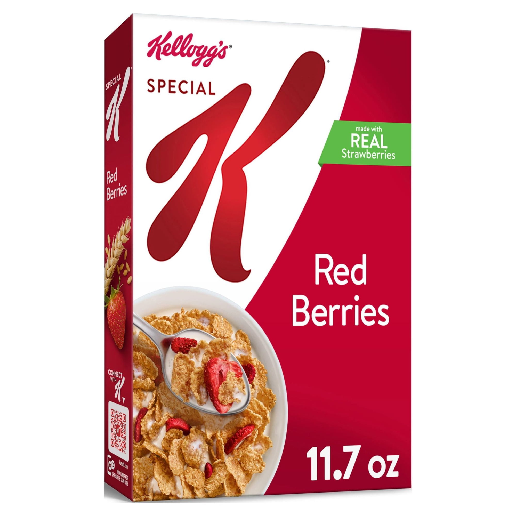 Kellogg's Special K Breakfast Cereal, Family Breakfast, Fiber Cereal, Red Berries, 11.7oz Box (1 Box)