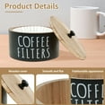 thumbnail image 5 of Coffee Pod Organizer, Coffee Filter Holder, Wooden Coffee Filter Storage Container with Lid, Coffee Filter Dispenser, Coffee Filter Basket for Bar Counter Coffee Bar Decor, 5 of 12