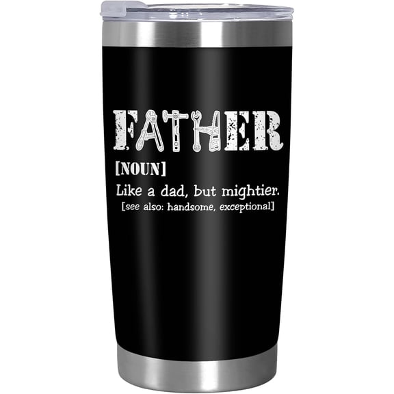 Birthday Gifts for Dad from Daughter Son - Stainless Steel Insulated Coffee Tumbler with Lid 20 oz - Father's Day Birthday Gifts, Funny Gifts for Dad, Husband
