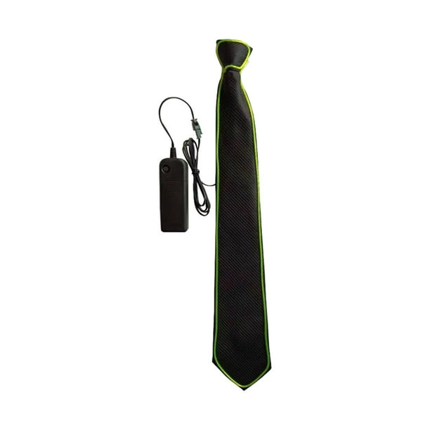 Corbata brillante Macarena LED para hombre verde