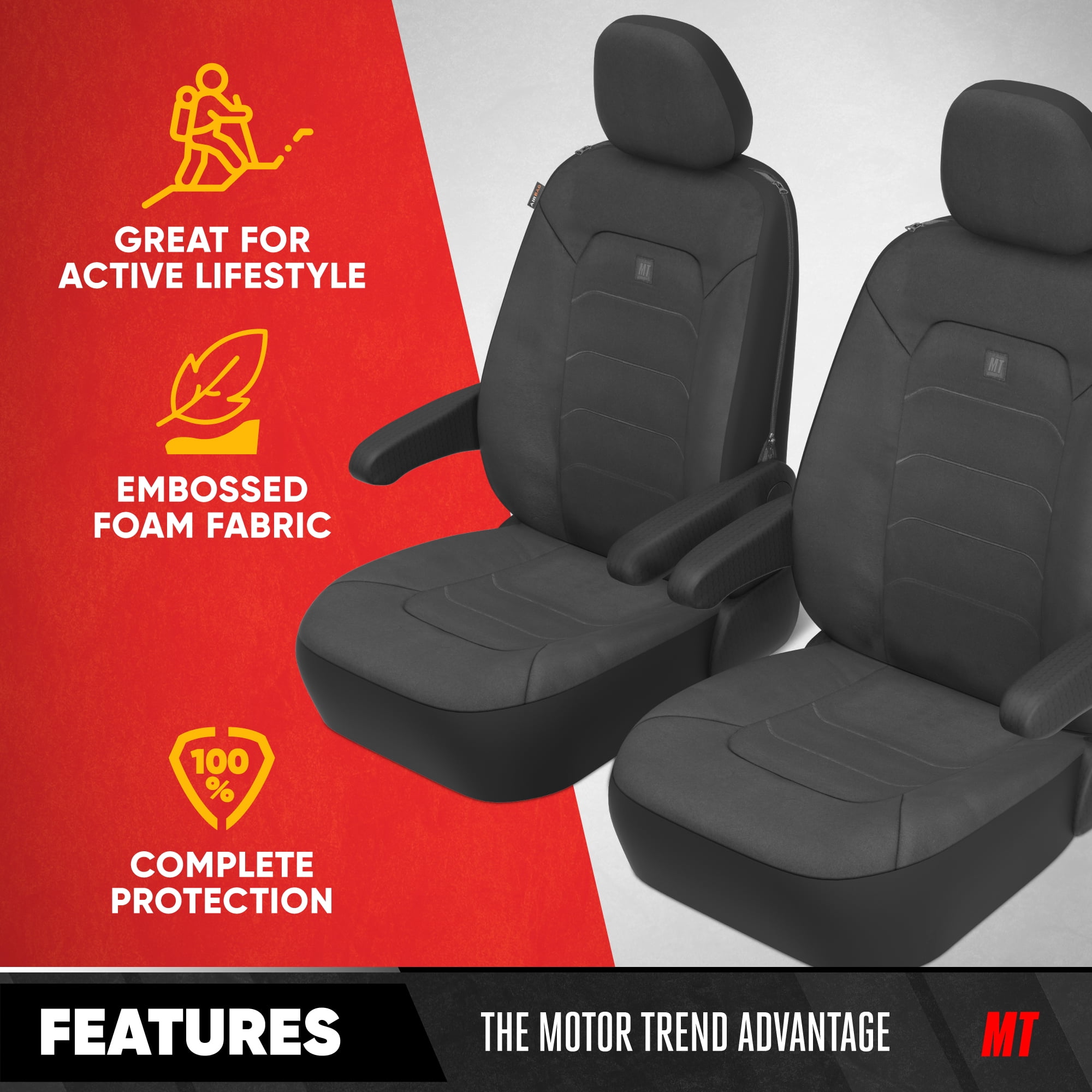 Neoprene Advantage Waterproof Seat Covers - Truck, Van & SUV Seat Covers for Cars, Universal Fit for Car Seats, Black