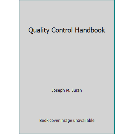 Quality Control Handbook, Used [Hardcover]