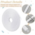 thumbnail image 4 of 10Yard Cotton Covered Boning 12mm Polyester Boning White Bra Boning Poly Boning Sewing Garment Accessories for Corsets Bridal Gowns Lingerie Hats Dress for diy, 4 of 9