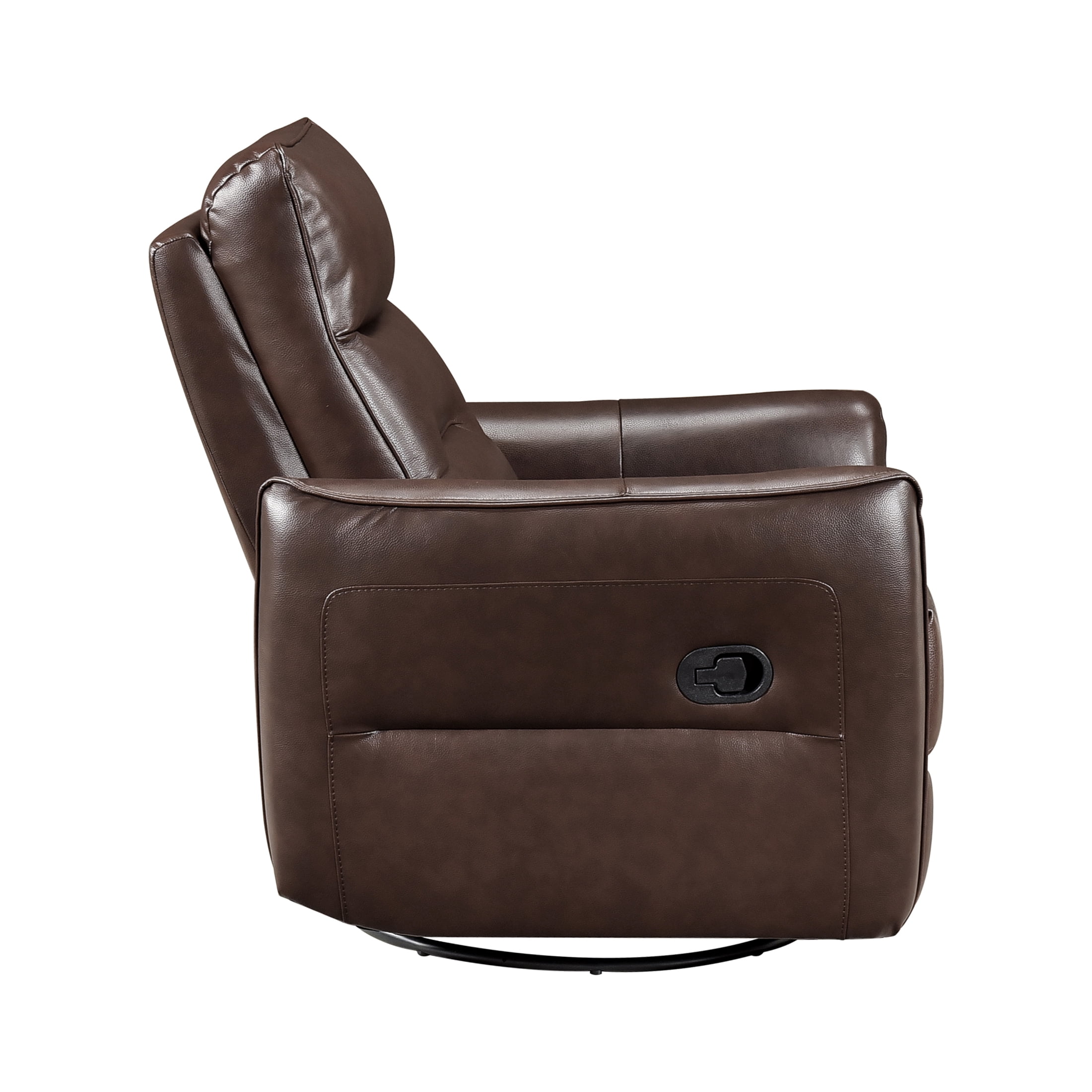 OakvillePark Pinebrae Leather Match Swivel Glider Reclining Chair, Brown