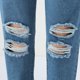 thumbnail image 5 of Gibobby Pantalones para mujer Jeans ajustados de talle de color sólido de moda casual para mujer Jeans ajustados con borla rasgada(Azul,CH), 5 of 5