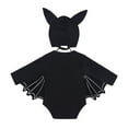 thumbnail image 4 of Gelikeya Halloween Clothing for Toddlers Fashion Cute Playwear Hooded Romper Bat Coslay Bodysuit Baby Clothes (Black, 3-6 Months), 4 of 7