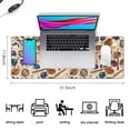 thumbnail image 5 of Long Mouse Pads for Desk,Beige Baseball Gear Pattern Desk Mats on Top Of Desks, Desk Mouse Pad Extra Large with 3mm Non-Slip Base and Stitched Edge for Gaming,Office,Work,Home 31.5"x11.8", 5 of 6