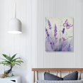 thumbnail image 3 of ONETECH Lavender Canvas Wall Art Butterfly with Purple Flower Artwork Elegant Paintings for Living Room Bedroom Bathroom Wall Decor, Framed Ready to Hang,- 16x20 Inch, 3 of 3