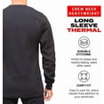thumbnail image 3 of Access Men's Heavyweight Long Sleeve Thermal Crew Neck Top (Black, Small), 3 of 7