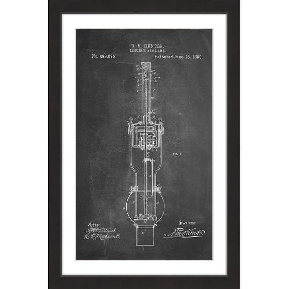 "Arc Lamp 1893 Chalk" Framed Painting Print