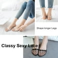thumbnail image 3 of 4 Pairs Breathable Lace No Show Socks, Toe Topper Half Socks, Low Cut Liner Slingback Sock., 3 of 6