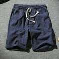 thumbnail image 2 of Under $5!Xixinqiwan Men's Athletic Cotton Shorts Elastic Waist Linen Shorts with Drawstring Casual Summer Beach Wear, 2 of 7
