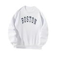 thumbnail image 4 of Sudadera básica de gran tamaño con cuello redondo para mujer, sudadera de otoño M, 4 of 9