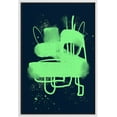 thumbnail image 3 of PixonSign Framed Canvas Print Wall Art Green Abstract Spray Paint Symbol Graffiti and Street Art Shapes Digital Art Modern Art Fun Multicolor Ultra for Living Room, Bedroom, Office - 16"x24" White, 3 of 5