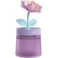 thumbnail image 1 of Yazoeia Home Humidifier,260mlCool Mist Humidifier,essential oil diffusers,2 in 1 Portable LED Air Humidifier Desk Lamp,USB Rechaegable Eternal Flower Humidifier Office (Gardenia Purple), 1 of 9