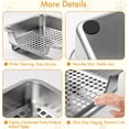 thumbnail image 6 of Extra Large Stainless Steel Rabbit Litter Box, Pull-Out Bunny Potty Pan with Metal Grid, Rabbit Cage Bathroom Set Includes Pee Pads Cleaning Set for Small Animals (17.7" x 13.8" x 5.9"), 6 of 7