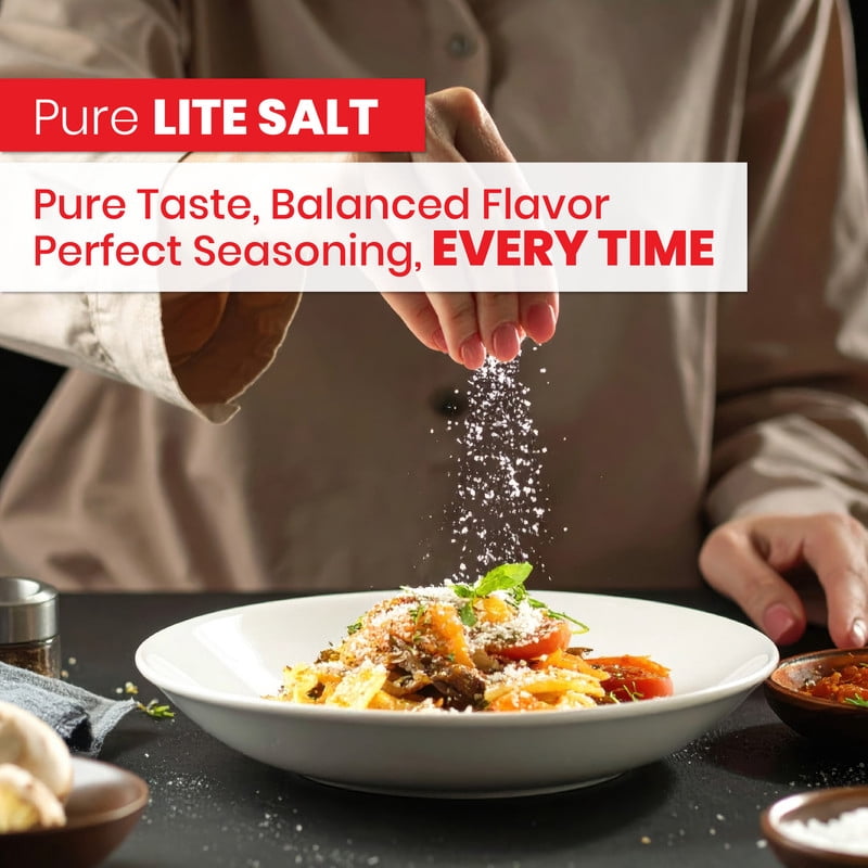 Pacific Pelican Iodized Lite Italian Sea Salt, 50% Less Sodium, Fine Grain, 2 Pounds, Natural & Organic; best for thyroid function ; wellness; paleo and gluten free