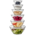 thumbnail image 2 of Food Grade Plastic Mixing Bowls Set, Ribbed PP+PET Storage Bowls with Lids, 5-Piece Stackable Unbreakable Bowls for Baking Cooking Food Storage, Dishwasher Safe for Home Kitchen, 2 of 6