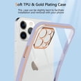 thumbnail image 4 of Case Compatible with iPhone 12 Pro Case Crystal Clear Transparent Design Back Bumper Shockproof Slim Fit Soft TPU Silicone Protective Phone Case Cover for iPhone 12 Pro 6.1 inch, Purple, 4 of 14