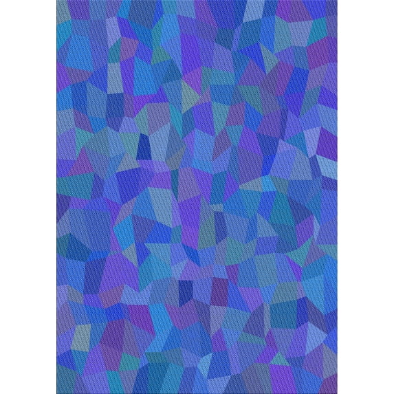 Ahgly Company Indoor Rectangle Patterned Blue Orchid Blue Abstract Area Rugs, Swatch Sample