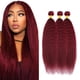 thumbnail image 1 of Hair Bundles Vinmdonm 9J, color rojo vino, color yaki, liso, 40 cm, 1 of 6