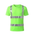 thumbnail image 3 of Urbanix Mens Safety Shirts Reflective Quick Dry Neon Short Sleeve Tshirts Moisture- Wicking Fluorescent Tops for Construction Work Fluorescent Green 2XL, 3 of 7