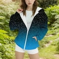 thumbnail image 2 of CAIVO Child Girls Hooded Jacket Zip Up Outerwear Casual Spring Fall Coat For Youth Kids Lightweight Warm Pullover Classic Wear, 2 of 5