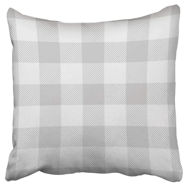 ECCOT Popular Presents Light Gray and White Gingham Checkered Plaid ...