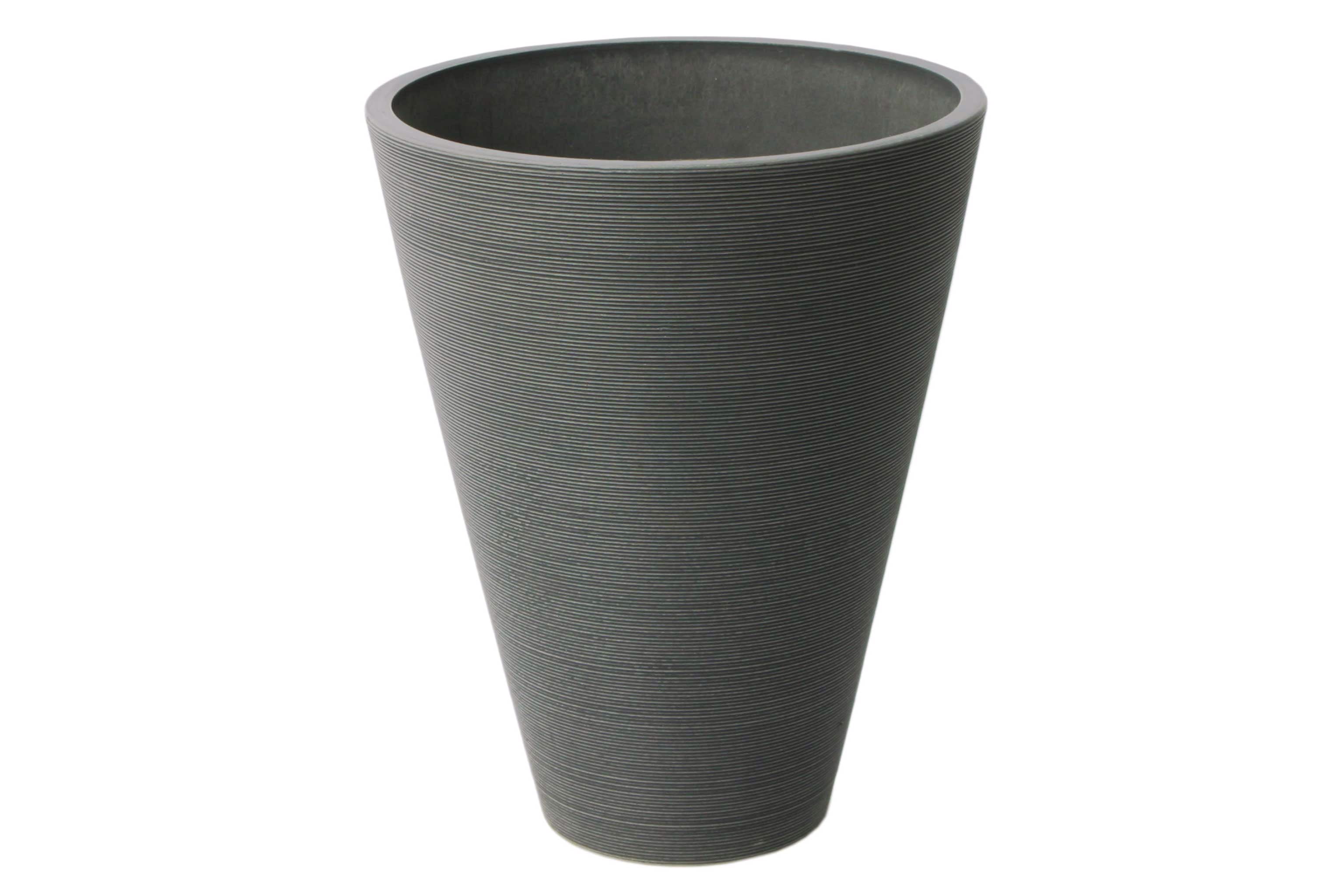 Photo 1 of Algreen Valencia Ribbed Planter Charcoal