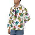 thumbnail image 3 of Uemuo Cactus And Insects for Men's Fashion Full-zip Hoodies & Sweatshirts with Kangaroo Pocket, Zip-up Hooded Sweatshirt, Moisture Wicking & Breathable-Large, 3 of 5