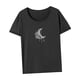 thumbnail image 5 of Camiseta de mujer de verano para mujer, camiseta clásica con cuello redondo para caminar, uso diario, viaje Gris, 5 of 7