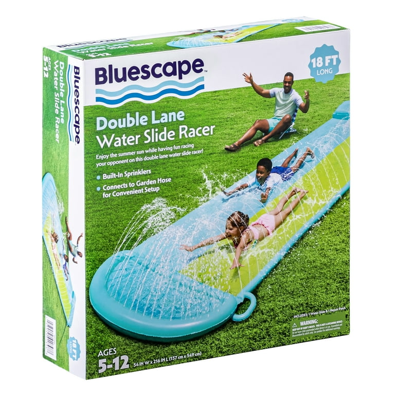 Bluescape Double Lane Water Slide Racer - Ages 5-12 - Walmart.com