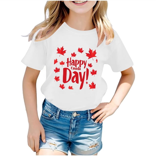 TopLLC Manches Courtes Col Rond Blouses & Chemises Chemises pour Enfants T-Shirt Graphique Manches Courtes Col Rond Crop Top pour 3-14 Ans Filles et Garçons T-Shirt Tee Blouse Fille