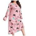 thumbnail image 2 of Nexjvus Plus size Nightgowns for Women Long Sleeve Butterfly Print Sleepwear Soft Nightdress Size 18, 2 of 6