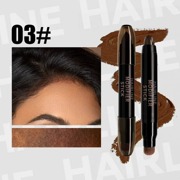 SDJMa Double-Ended Hairline Pen with Brush – Multi-Use Cover-Up for Gray Hair & Gaps, Natural Blending, 3g (C)