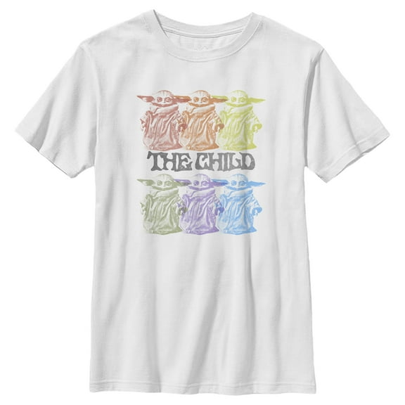 Boy's Star Wars: The Mandalorian Hexad Illusion  Graphic Tee White Small