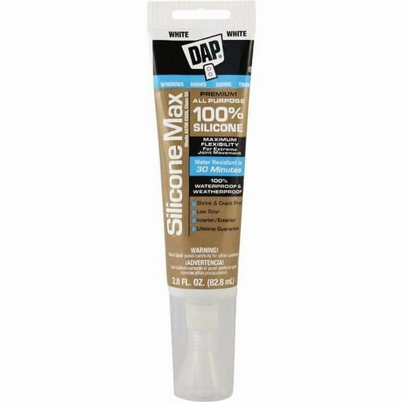 2.8 oz Window & Door & Siding Silicone Sealant, White - Pack of 12