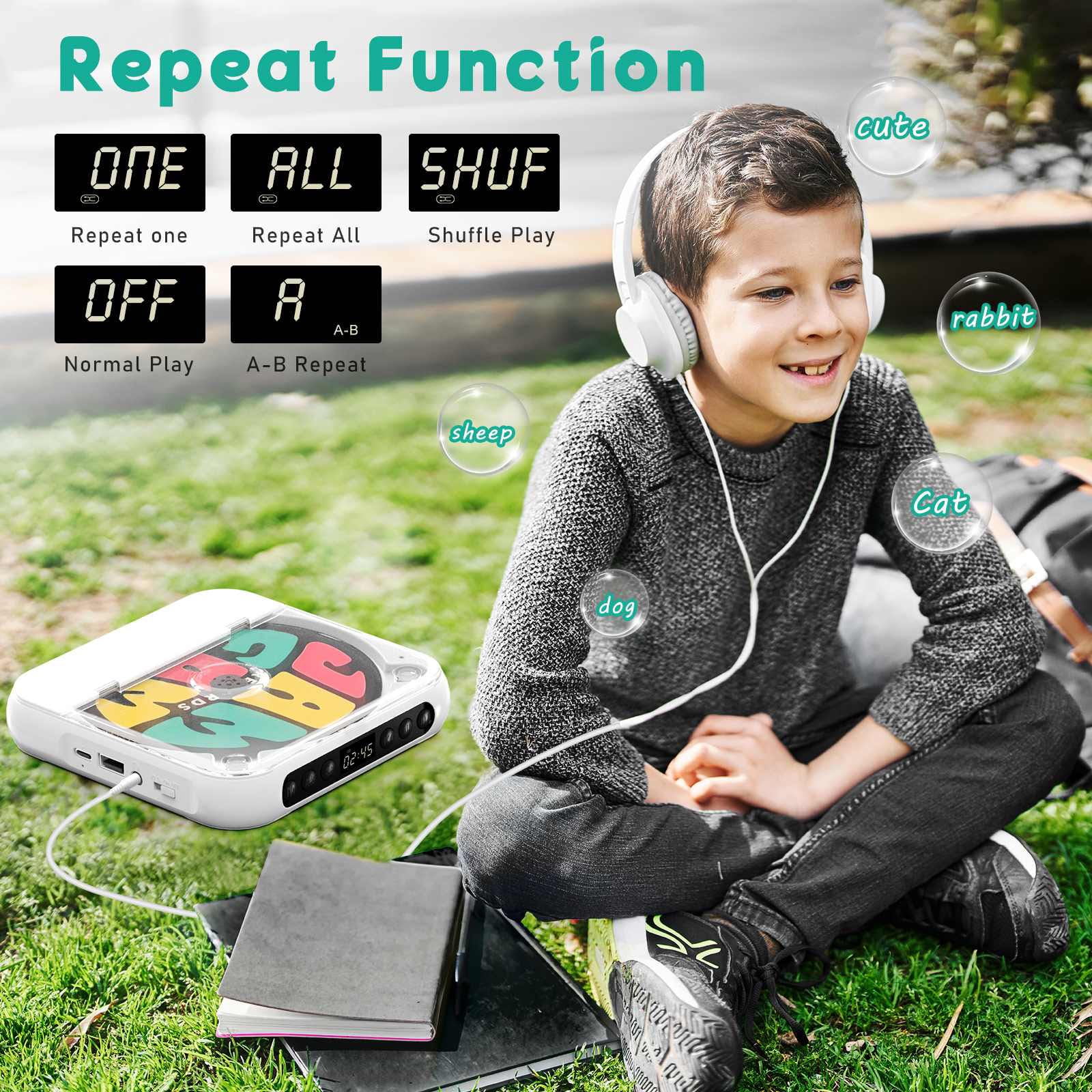 APPLAYERR High-Quality Bluetooth CD Player with Bluetooth 5.3, User-Friendly for Seamless Learning Experience