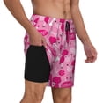 thumbnail image 2 of Kdxio Poodle Dog Print Men's Swim Trunks with Compression Liner 7 Inch Inseam Quick Dry Swim Shorts, 2 of 7