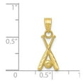 thumbnail image 3 of 10k Yellow Gold Baseball w/Bats Charm, 3 of 4
