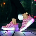 thumbnail image 4 of YAZI Kids Roller Shoes Boy Sneakers with Wheels Become Girl  Sport Sneaker with Led for Christmas Birthday Children Show Gift, 4 of 16