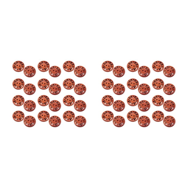 Advancent 50 piezas botón hueco Color sólido decorativo DIY reemplazo viento abrigo chaqueta camisa tejido sujetador Snap café rojo 2Conjunto