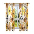 thumbnail image 7 of Yayeee Window Curtains Light Filtering 63"x52" Grommet Panel Pair Home Living Room Decor, Yellow Flowers, 7 of 7