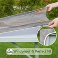 thumbnail image 6 of Gray Orange Marble Pattern Square Fitted Tablecloth with Elastic Edge,Square Table Cover,Washable Elastic Table Cover for Home Kitchen Party Decor 34"x34", 6 of 6