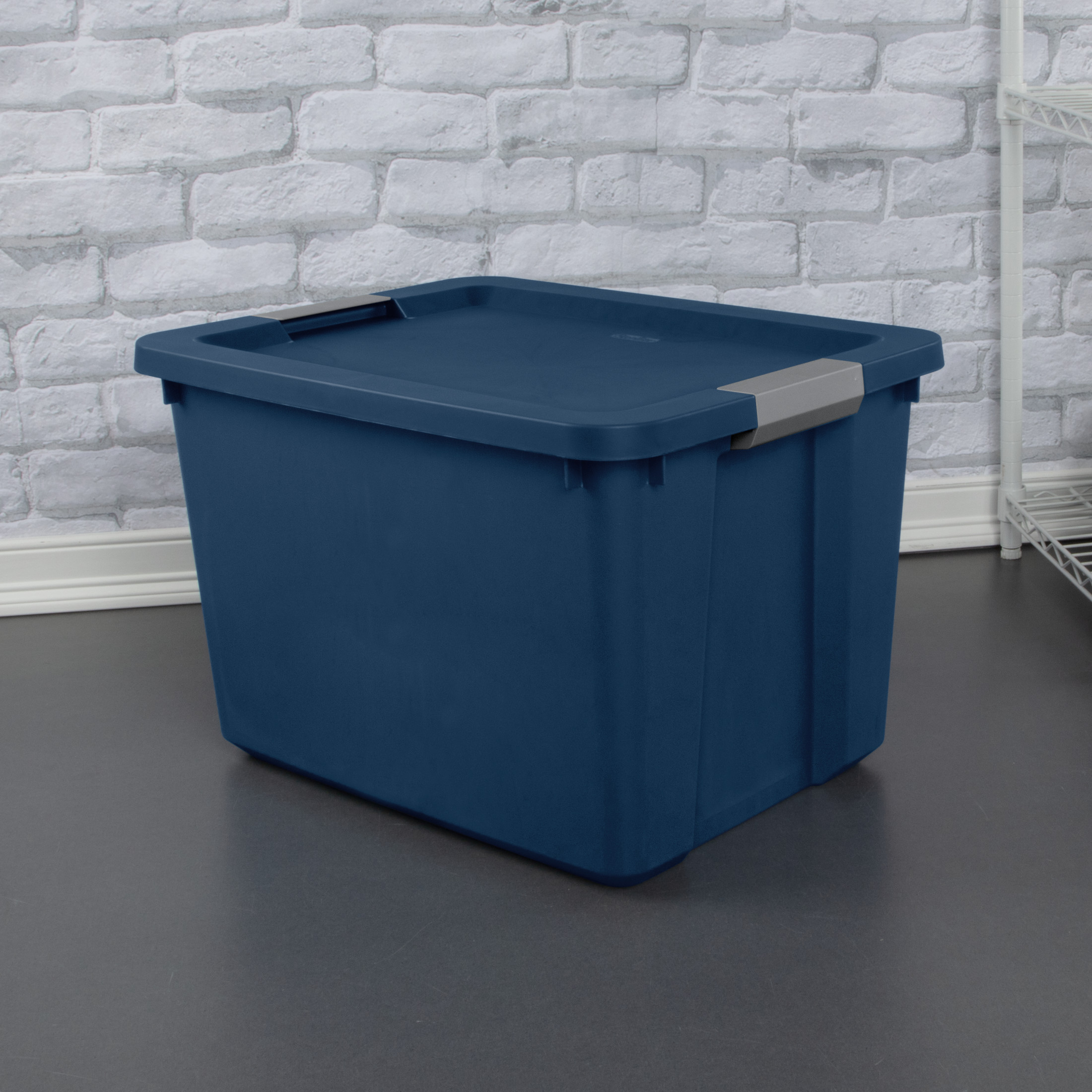 Sterilite 20-Gallon Latching Storage Tote, Blue, 6-Pack photo 3