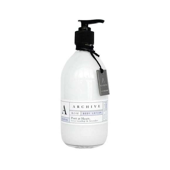 Archive Poet At Heart Body Lotion Natural Moisturizing Lotion for Men & Women Lightly Scented 16.5 oz